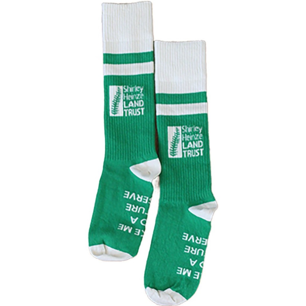 Sock Club Green White Casual Crew Socks “take me to a nature preserve” OSFM new!